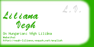 liliana vegh business card