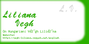 liliana vegh business card